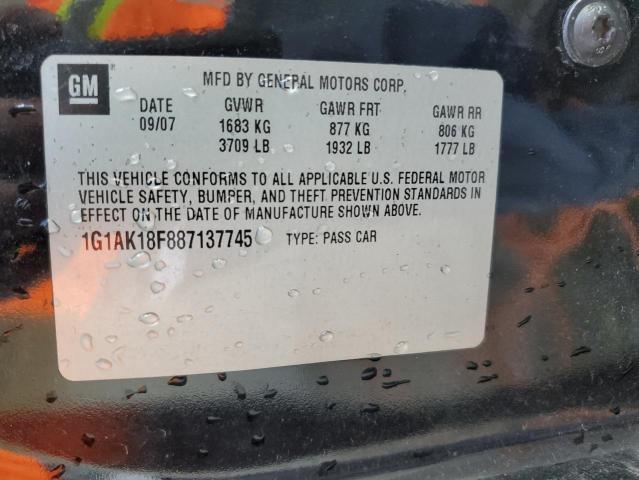 Photo 10 from auction – 2008 CHEVROLET COBALT LS with VIN 1G1AK18F887137745
