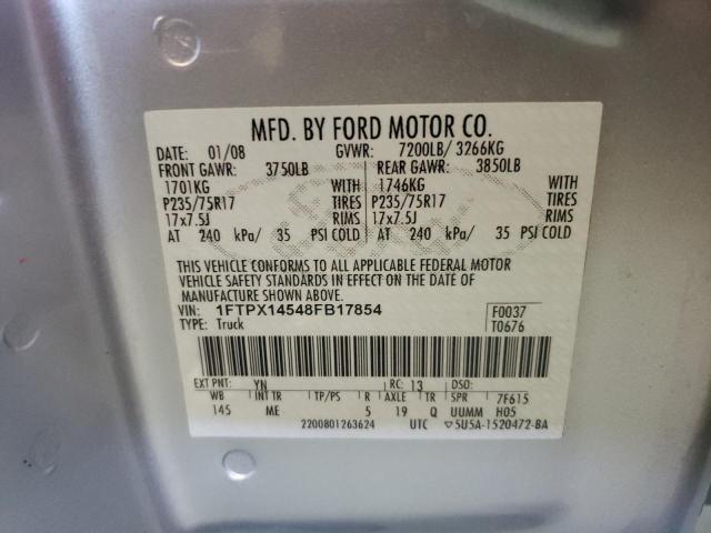 صورة رقم 10 من المزاد - 2008 FORD F150 مع VIN 1FTPX14548FB17854