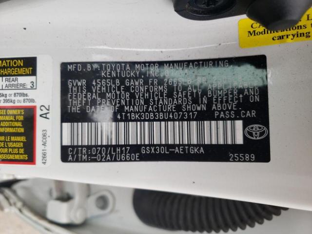 Foto 10 de la subasta – 2011 TOYOTA AVALON BAS con VIN 4T1BK3DB3BU407317