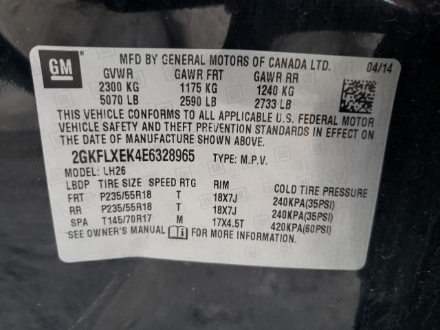 Photo 10 from auction – 2014 GMC TERRAIN SL with VIN 2GKFLXEK4E6328965
