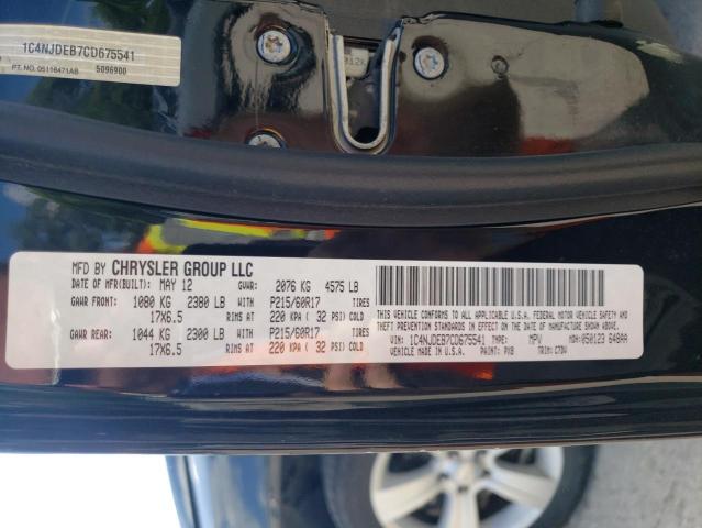 Photo 10 from auction – 2012 JEEP COMPASS LA with VIN 1C4NJDEB7CD675541