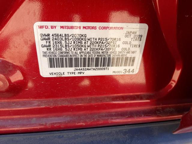 Photo 10 from auction – 2010 MITSUBISHI OUTLANDER with VIN JA4AS2AW7AZ000971