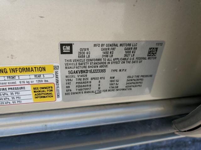 Photo 10 from auction – 2014 BUICK ENCLAVE with VIN 5GAKVBKD1EJ223365