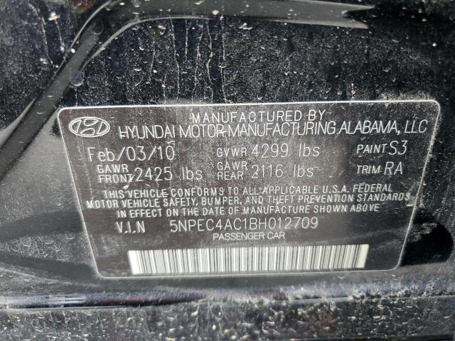 Photo 10 from auction – 2011 HYUNDAI SONATA SE with VIN 5NPEC4AC1BH012709