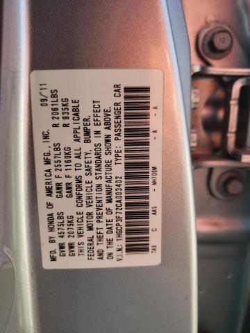 Photo 10 from auction – 2012 HONDA ACCORD EX with VIN 1HGCP3F72CA003402