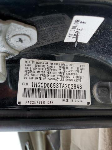 Photo 10 from auction – 1996 HONDA ACCORD with VIN 1HGCD5653TA202946