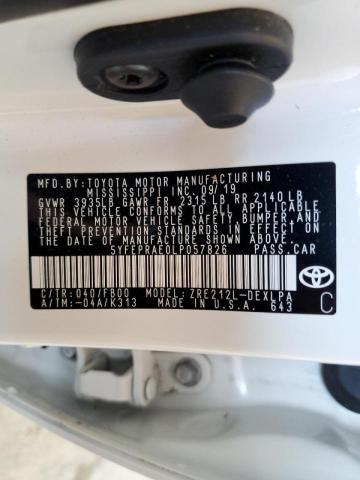 Photo 10 from auction – 2020 TOYOTA COROLLA LE with VIN 5YFEPRAE0LP057826