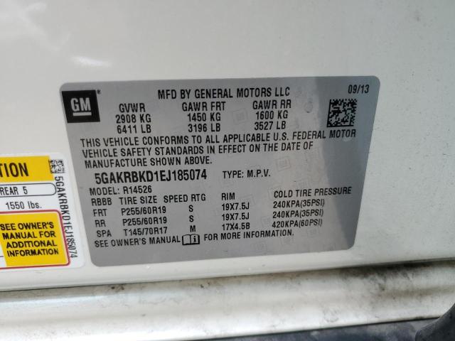 Photo 10 from auction – 2014 BUICK ENCLAVE with VIN 5GAKRBKD1EJ185074