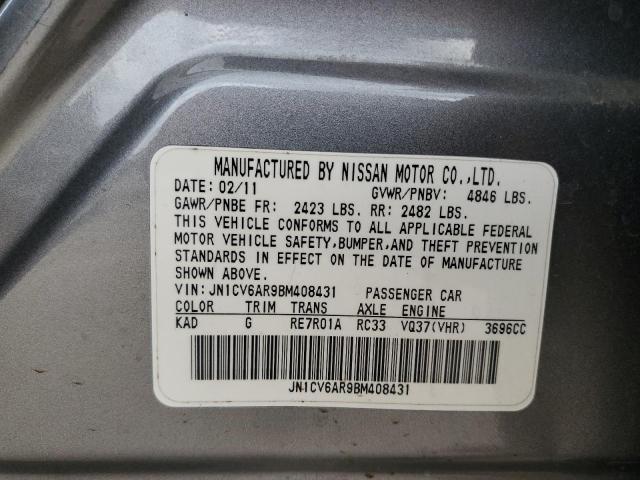 Photo 10 from auction – 2011 INFINITI G37 with VIN JN1CV6AR9BM408431