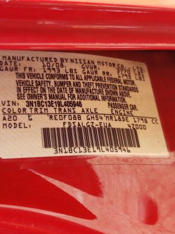 Photo 10 from auction – 2009 NISSAN VERSA S with VIN 3N1BC13E19L405946