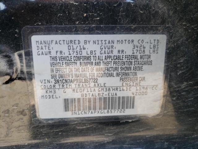 Photo 10 from auction – 2016 NISSAN VERSA S with VIN 3N1CN7APXGL857722