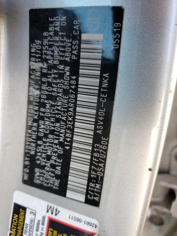 Photo 10 from auction – 2010 TOYOTA CAMRY BASE with VIN 4T4BF3EK9AR067484