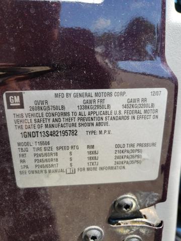 Photo 10 from auction – 2008 CHEVROLET TRAILBLAZE with VIN 1GNDT13S482195782