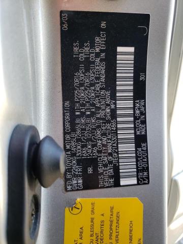 Photo 10 from auction – 2003 TOYOTA HIGHLANDER with VIN JTEGF21A330114865