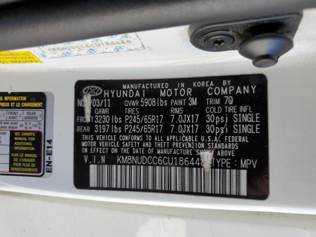 Photo 10 from auction – 2012 HYUNDAI VERACRUZ G with VIN KM8NUDCC6CU186448