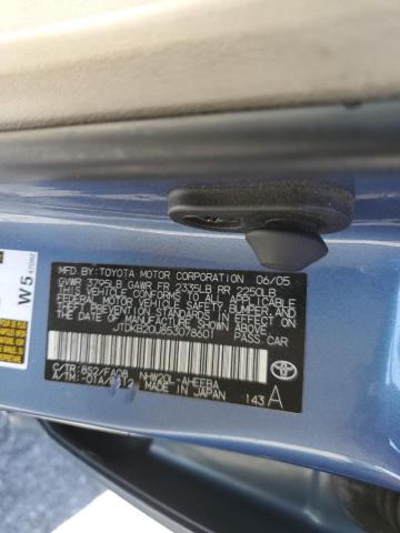 Photo 10 from auction – 2005 TOYOTA PRIUS with VIN JTDKB20U853078601