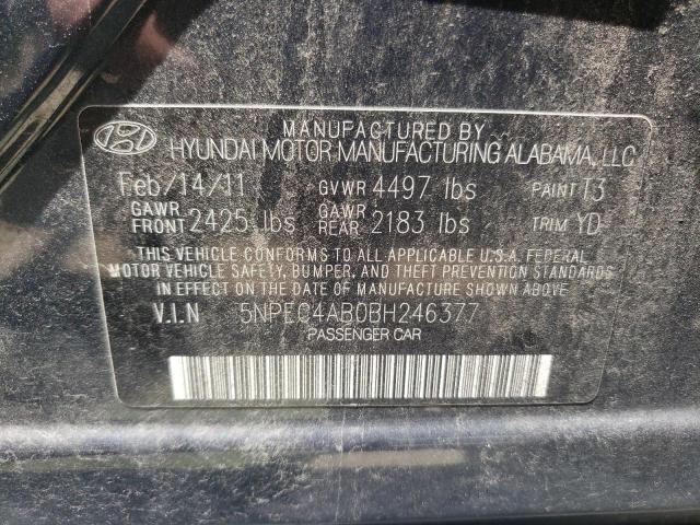 Photo 10 from auction – 2011 HYUNDAI SONATA SE with VIN 5NPEC4AB0BH246377