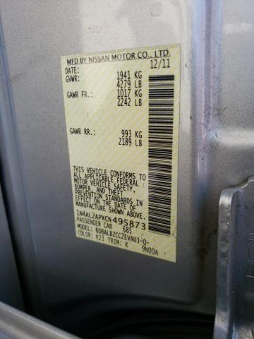 Photo 10 from auction – 2012 NISSAN ALTIMA BAS with VIN 1N4AL2APXCN495873