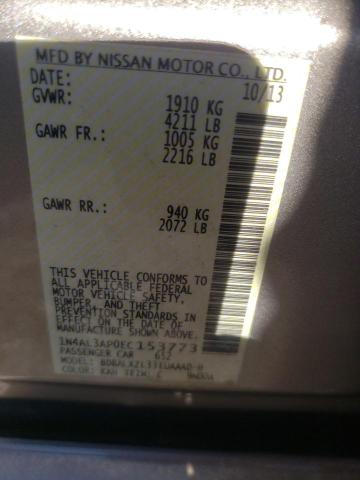 Photo 10 from auction – 2014 NISSAN ALTIMA with VIN 1N4AL3AP0EC153773