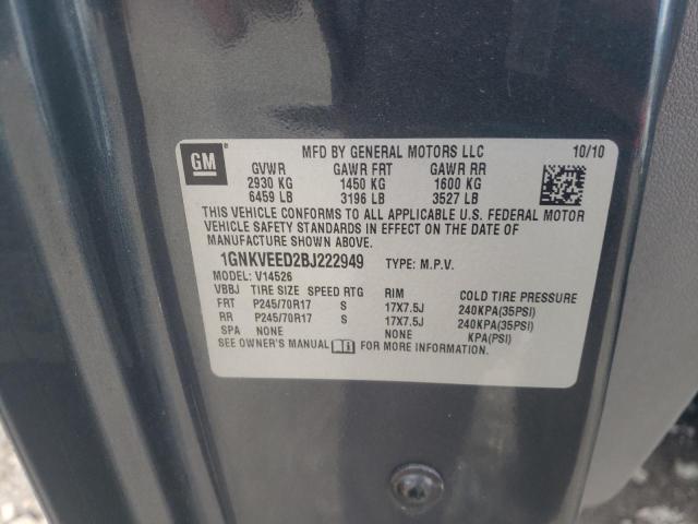 Photo 10 from auction – 2011 CHEVROLET TRAVERSE L with VIN 1GNKVEED2BJ222949