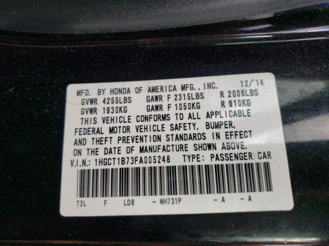 Photo 10 from auction – 2015 HONDA ACCORD with VIN 1HGCT1B73FA005248