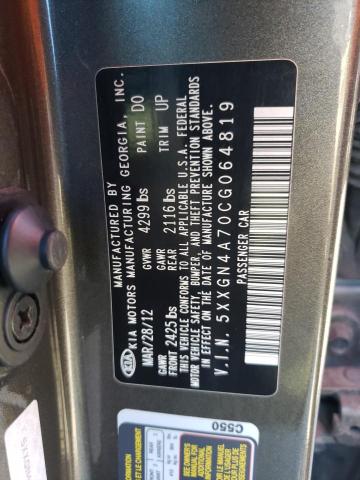 Photo 10 from auction – 2012 KIA OPTIMA EX with VIN 5XXGN4A70CG064819