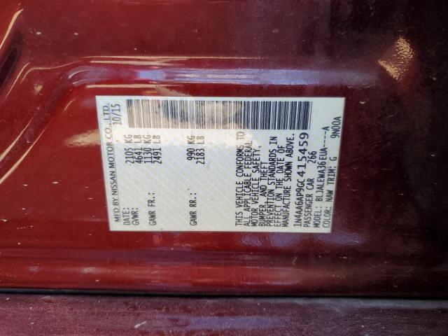 Photo 10 from auction – 2016 NISSAN MAXIMA 3.5 with VIN 1N4AA6AP9GC415459