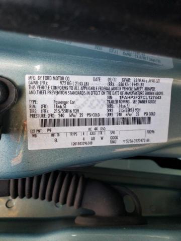Photo 10 from auction – 2012 FORD FOCUS SE with VIN 1FAHP3F27CL127443