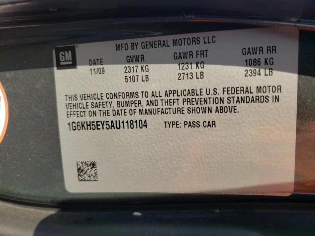 Photo 10 from auction – 2010 CADILLAC DTS PREMIU with VIN 1G6KH5EY5AU118104
