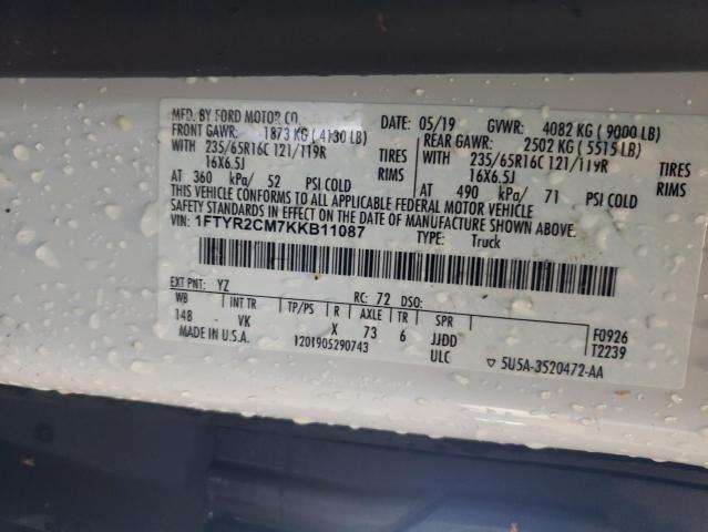 Photo 10 from auction – 2019 FORD TRANSIT T- with VIN 1FTYR2CM7KKB11087