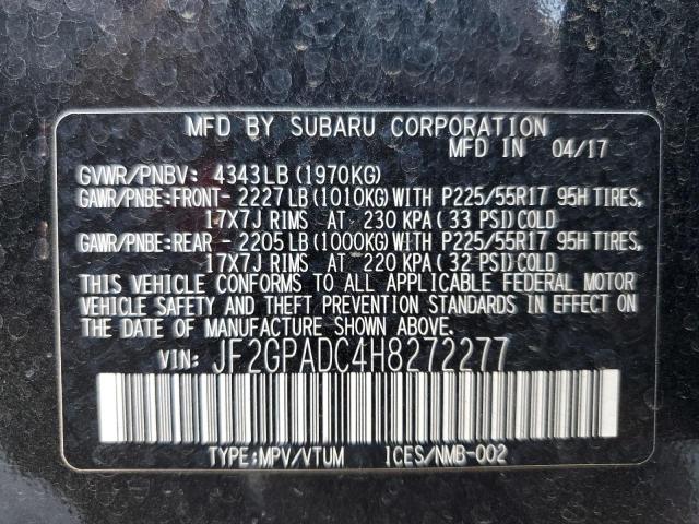 Photo 10 from auction – 2017 SUBARU CROSSTREK with VIN JF2GPADC4H8272277