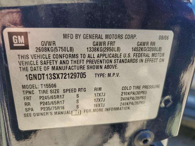 Photo 10 from auction – 2007 CHEVROLET TRAILBLAZE with VIN 1GNDT13SX72129705