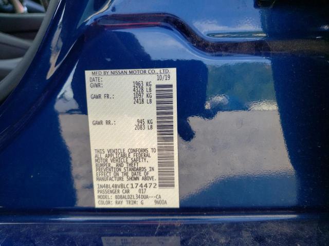 Photo 10 from auction – 2020 NISSAN ALTIMA S with VIN 1N4BL4BV8LC174472