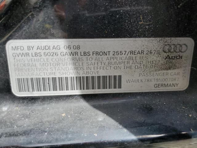 Photo 10 from auction – 2009 AUDI A4 with VIN WAULK78K19N007087