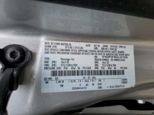 Photo 10 from auction – 2018 FORD FOCUS SE with VIN 1FADP3F29JL321936