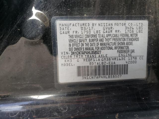Photo 10 from auction – 2017 NISSAN VERSA S with VIN 3N1CN7AP4HL858527