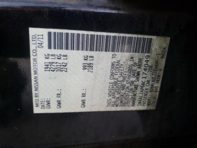 Photo 10 from auction – 2011 NISSAN ALTIMA BAS with VIN 1N4AL2AP6BC174049