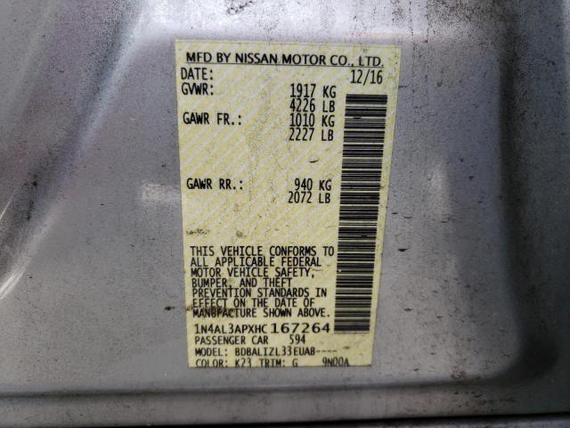 Photo 10 from auction – 2017 NISSAN ALTIMA 2.5 with VIN 1N4AL3APXHC167264