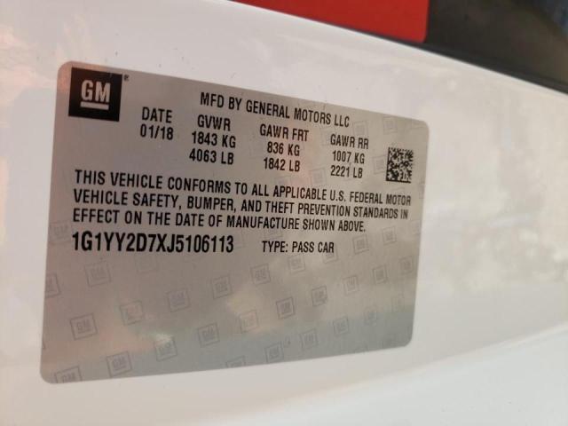Photo 10 from auction – 2018 CHEVROLET CORVETTE G with VIN 1G1YY2D7XJ5106113