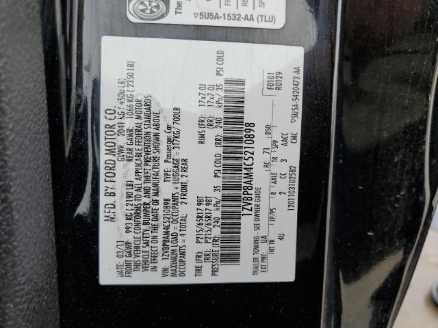 Photo 10 from auction – 2012 FORD MUSTANG with VIN 1ZVBP8AM4C5210898