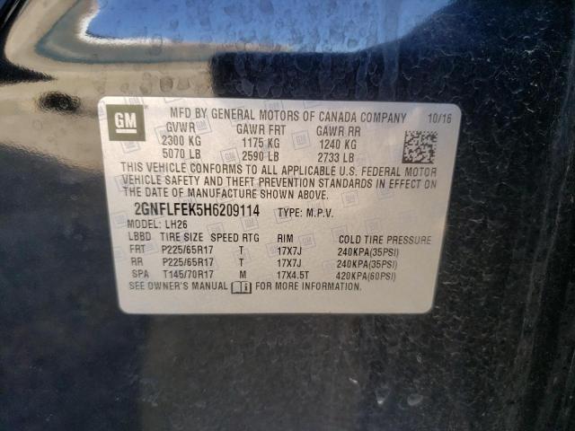 Photo 10 from auction – 2017 CHEVROLET EQUINOX LT with VIN 2GNFLFEK5H6209114
