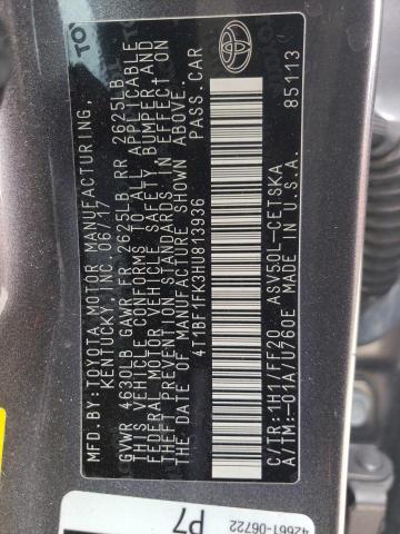 Photo 10 from auction – 2017 TOYOTA CAMRY LE with VIN 4T1BF1FK3HU813936