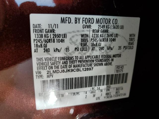 Photo 10 from auction – 2012 LINCOLN MKX with VIN 2LMDJ8JK9CBL12897