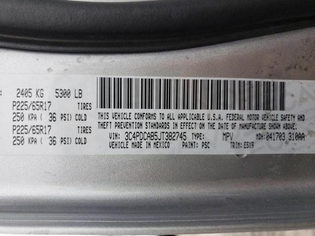 Photo 10 from auction – 2018 DODGE JOURNEY SE with VIN 3C4PDCAB5JT382745
