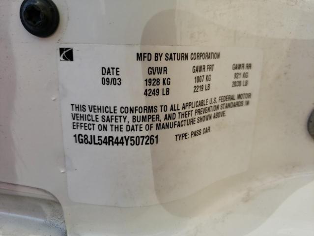 Photo 10 from auction – 2004 SATURN L300 LEVEL with VIN 1G8JL54R44Y507261