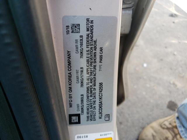 Photo 10 from auction – 2021 CHEVROLET SPARK 1LT with VIN KL8CD6SA1KC742556
