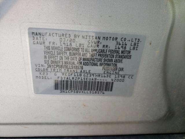 Photo 10 from auction – 2020 NISSAN KICKS S with VIN 3N1CP5BVXLL518576