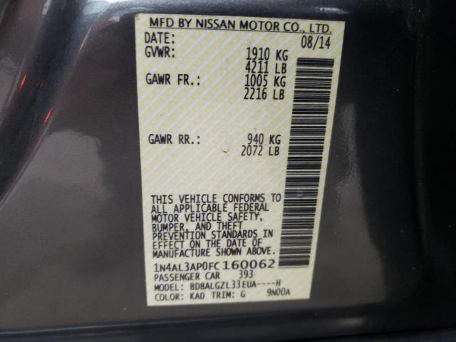 Photo 10 from auction – 2015 NISSAN ALTIMA 2.5 with VIN 1N4AL3AP0FC160062