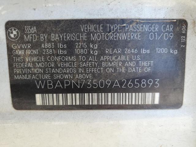 Photo 10 from auction – 2009 BMW 335 D with VIN WBAPN73509A265893
