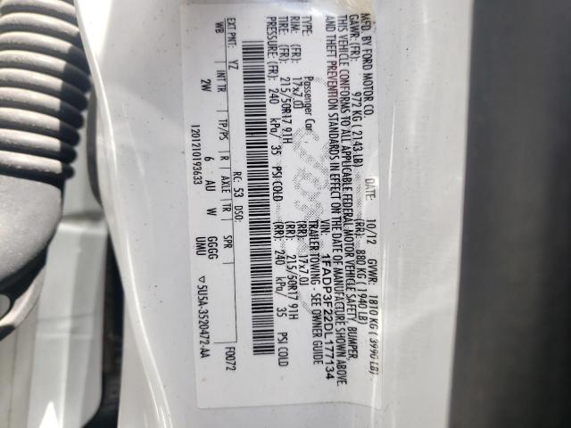 Photo 10 from auction – 2013 FORD FOCUS SE with VIN 1FADP3F22DL177134